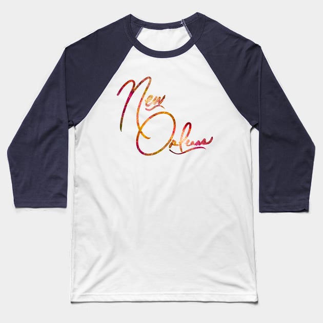 New Orleans Abstract Baseball T-Shirt by Stephanie Kennedy 
